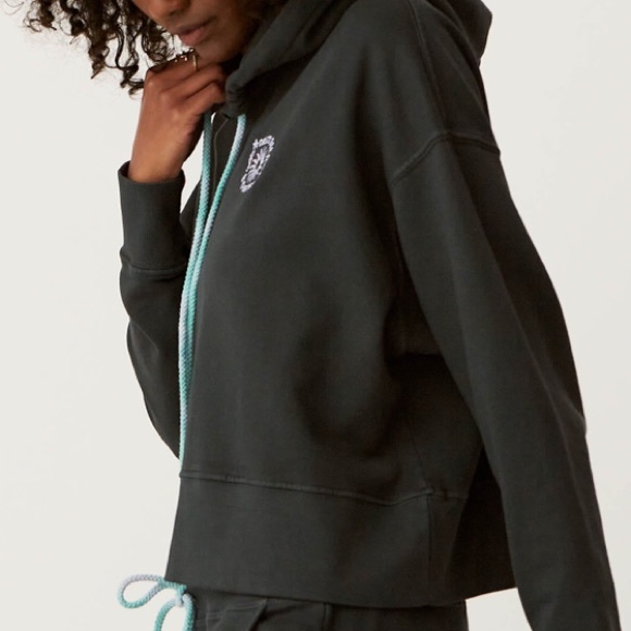 Daydreamer LA Eye Cropped Hoodie Vintage Black NWT - Picture 4 of 9